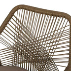 Ensemble de conversation en osier 3 pièces Russel pour 2 personnes : design évasé, plateau en verre - Christopher Knight Home