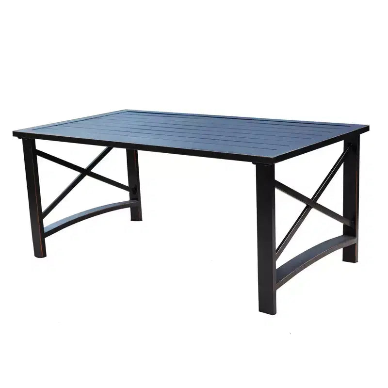 Ensemble de salon de jardin 8 pièces en métal avec causeuse - Patio Festival : Résistant aux intempéries, ensemble d'extérieur protégé contre les UV