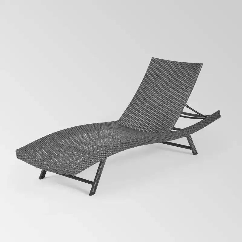 Ensemble de 3 chaises longues en osier Kauai gris - Christopher Knight Home