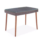 Ensemble de conversation d'extérieur Athènes 4 pièces en osier toutes saisons avec table basse de 26 po - Marron - Alaterre Furniture