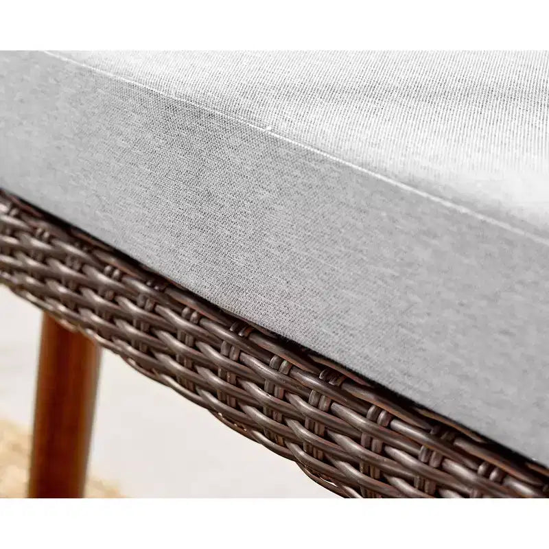 Ensemble de conversation d'extérieur Athènes 4 pièces en osier toutes saisons avec table basse de 26 po - Marron - Alaterre Furniture