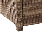 Crosley Ensemble de mobilier de patio extérieur 3 pièces Bradenton en acier avec foyer et deux causeuses, brun/beige
