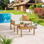 Alaterre Furniture Okemo, ensemble de 2 pièces : canapé de terrasse extérieur résistant aux intempéries avec coussins et table basse