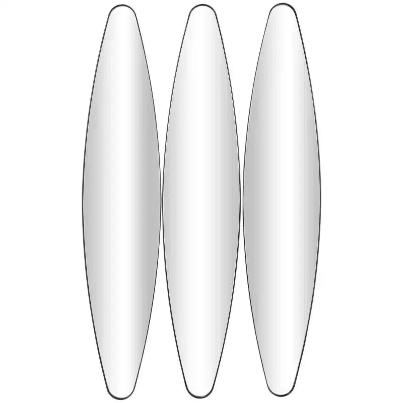 Set of 3 Metal Elongated Oval Wall Mirrors Black - Olivia & May: Contemporary Hanging Decor
