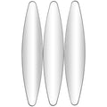 Set of 3 Metal Elongated Oval Wall Mirrors Black - Olivia & May: Contemporary Hanging Decor