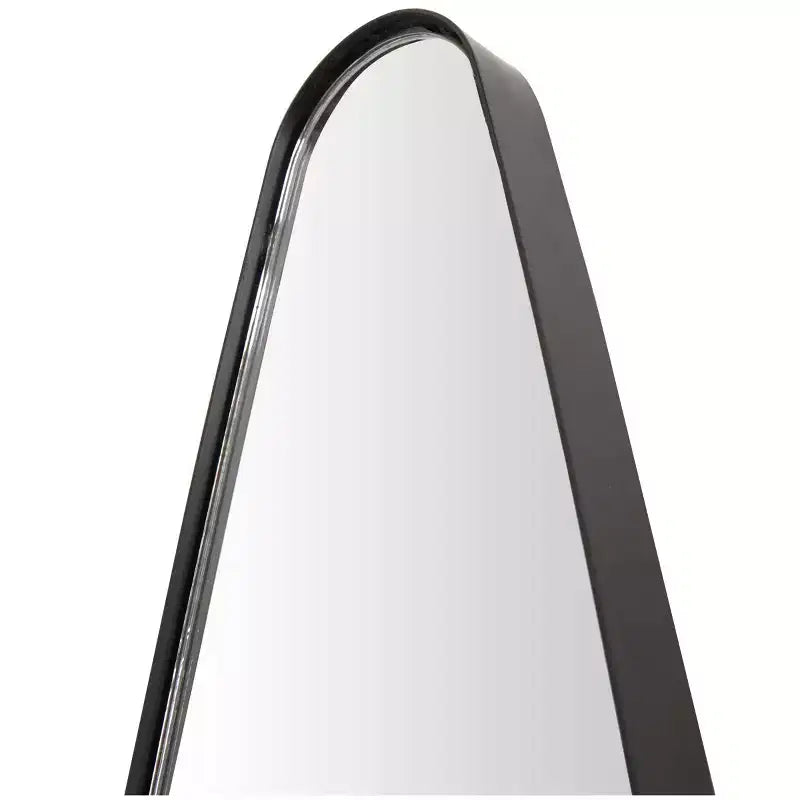Lot de 3 miroirs muraux ovales allongés en métal noir – Décoration murale contemporaine