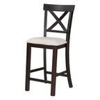 Ensemble de salle à manger Whisen 6 pièces hauteur comptoir avec étagère, 4 chaises et un banc