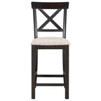 Ensemble de salle à manger Whisen 6 pièces hauteur comptoir avec étagère, 4 chaises et un banc