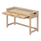 Ensemble table de bar Whisen 4 pièces avec 3 tabourets rembourrés et 3 tiroirs