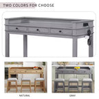 Ensemble table de bar Whisen 4 pièces avec 3 tabourets rembourrés et 3 tiroirs