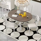 Ensemble de salle à manger Whisen 5 pièces avec table en bois extensible et 4 chaises rembourrées