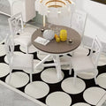 Whisen 5-Piece Extendable Wood Dining Table Set with 4-Upholstered Chairs