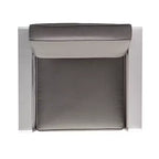Christopher Knight Home Cape Coral Ensemble de 4 fauteuils de club et poufs d'extérieur en aluminium avec coussins, kaki/argent