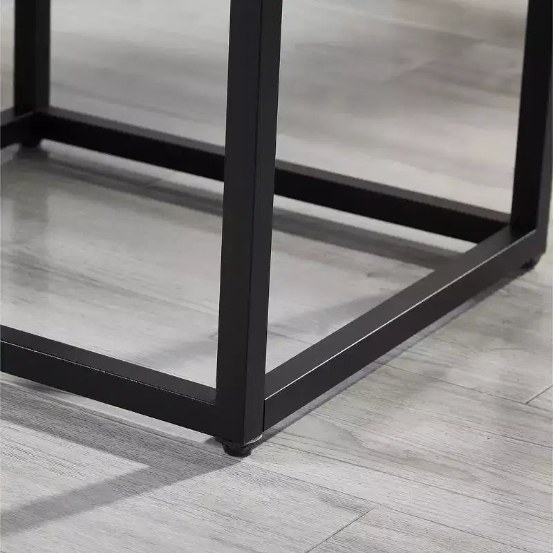 Ensemble de chambre Findlay 2 pièces, lit tapissé 3D moelleux avec table de chevet