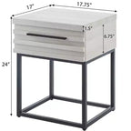 Ensemble de chambre Findlay 2 pièces, lit tapissé 3D moelleux avec table de chevet