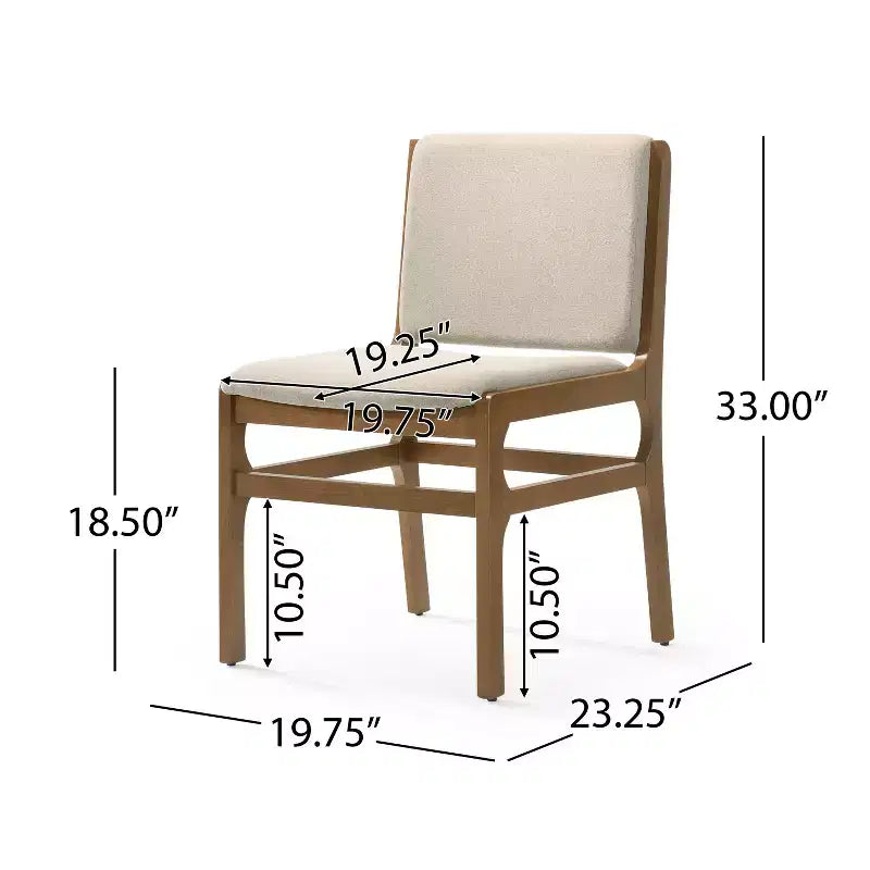Ensemble de salle à manger 7 pièces en tissu et bois d'hévéa Havenwood de Christopher Knight Home