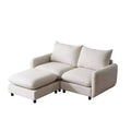Christopher Knight Home Acker 3 Pieces Modern Upholstered Sectional Sofa Set, White