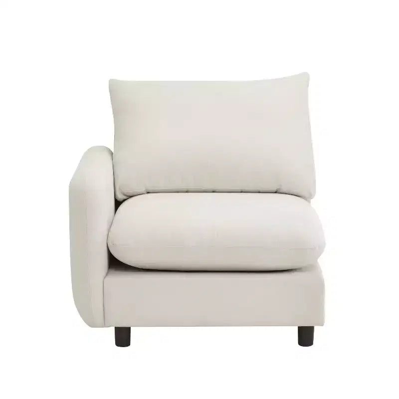 Christopher Knight Home Acker, ensemble de canapés modulaires modernes rembourrés 3 pièces, blanc