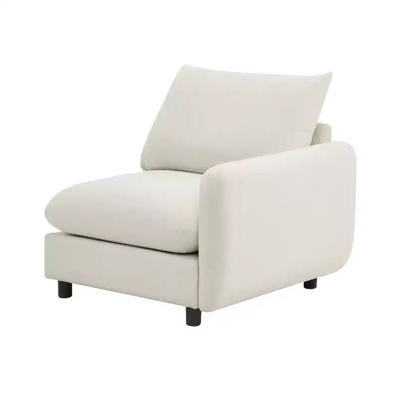 Christopher Knight Home Acker, ensemble de canapés modulaires modernes rembourrés 3 pièces, blanc