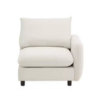 Christopher Knight Home Acker, ensemble de canapé modulable sectionnel contemporain 4 pièces rembourré, blanc