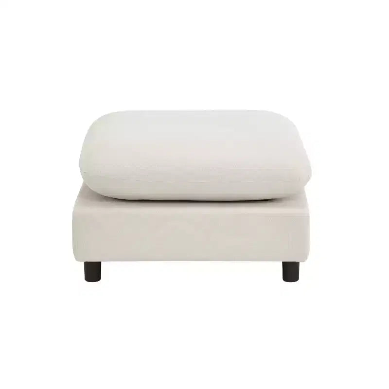 Christopher Knight Home Acker, ensemble de canapé modulable sectionnel contemporain 4 pièces rembourré, blanc