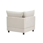 Christopher Knight Home Acker, ensemble de canapé modulable sectionnel contemporain 4 pièces rembourré, blanc