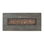 Christopher Knight Home Breakwater Ensemble de conversation 4 places en bois d'acacia et osier avec foyer de 50 000 BTU