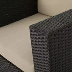 Christopher Knight Home Eli Ensemble de 5 pièces comprenant un fauteuil club pivotant et un foyer extérieur en osier avec coussins