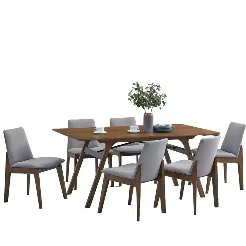 Christopher Knight Home Tabitha 7pcs Upholstered Wood Dining Set