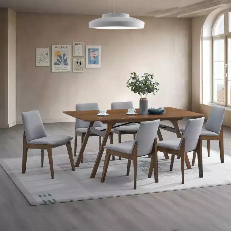 Ensemble de salle à manger en bois rembourré 7 pièces Tabitha de Christopher Knight Home