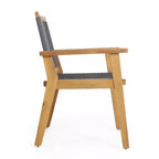 Christopher Knight Home Mcgill, ensemble de 3 chaises de conversation d'extérieur en bois d'acacia et corde, teck/gris foncé