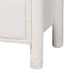 Ensemble de chambre à coucher 4 pièces Baxton Studio Laria moderne en tissu nounours blanc