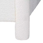 Ensemble de chambre à coucher 4 pièces Baxton Studio Laria moderne en tissu nounours blanc