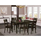 HomeStock Rectangle Kitchen Table And Chairs Dining Set Cappuccino