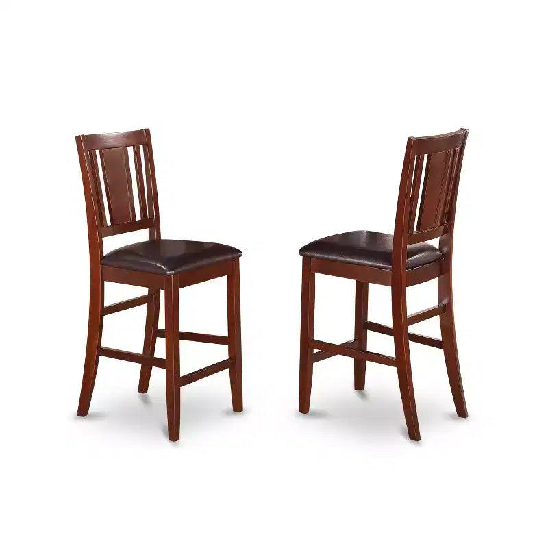 Ensemble de pub HomeStock Table et 6 chaises hauteur comptoir fini acajou