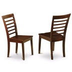 Ensemble table à manger rectangulaire HomeStock marron selle avec 6 chaises