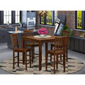 HomeStock Vernon 3 Piece Counter Height Dining Set Mahogany