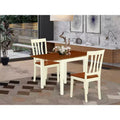 HomeStock Cherry Finish Wooden Modern 3-Piece Dining Set