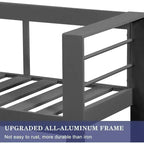 Heynemo – Ensemble de meubles de patio extérieurs en aluminium, canapé modulaire d'extérieur en métal avec coussin de 12,7 cm et table basse pour balcon, jardin