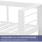Heynemo – Ensemble de meubles de patio extérieurs en aluminium, canapé modulaire d'extérieur en métal avec coussin de 12,7 cm et table basse pour balcon, jardin