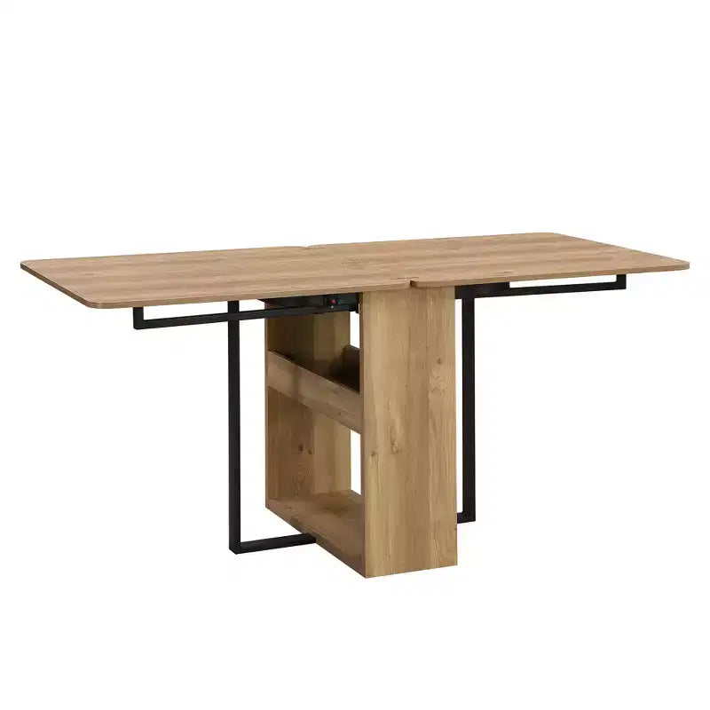 Ensemble de salle à manger extensible Whisen Modern 5 pièces, table carrée pliable avec chaises rembourrées en cuir