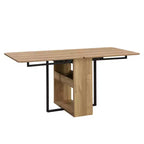 Ensemble de salle à manger extensible Whisen Modern 5 pièces, table carrée pliable avec chaises rembourrées en cuir