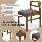 Ensemble de salle à manger extensible Whisen Modern 5 pièces en bois avec deux abattants et chaises rembourrées