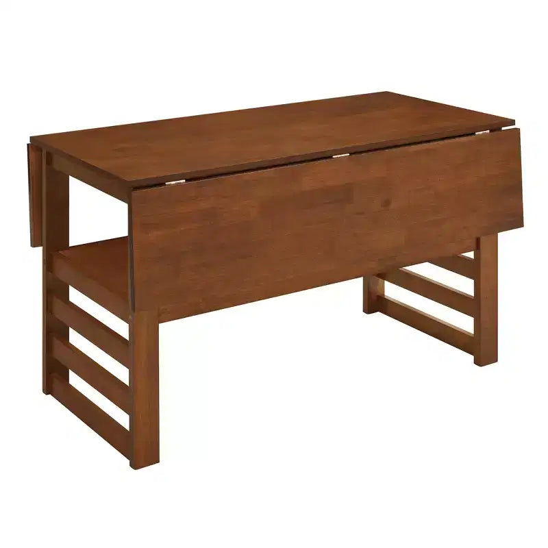 Ensemble de salle à manger extensible Whisen Modern 5 pièces en bois avec deux abattants et chaises rembourrées