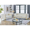 Elegant Living Spaces 3-Seater and 2-Seater Velvet Upholstered Sofa Set Combination