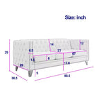 Combinaison de canapés 3 places et 2 places en velours Elegant Living Spaces
