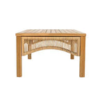 Christopher Knight Home Doretta Ensemble de sièges d'extérieur 5 places en forme de L en bois d'acacia et rotin avec coussins