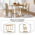 Ensemble de salle à manger Whisen 5 pièces hauteur comptoir avec table et 4 chaises