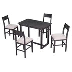 Ensemble de salle à manger Whisen 5 pièces hauteur comptoir avec table et 4 chaises