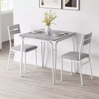 Table à manger pour 2 personnes - Petite table et chaises, Ensemble de salle à manger carré, Ensemble de table à dîner, Ensembles de cuisine et de salle à manger 3 pièces pour petit espace, appartement